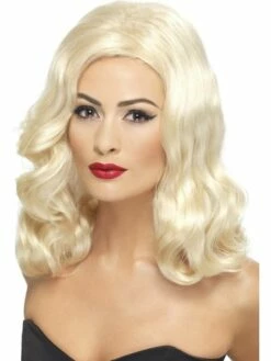 20's Pruik Golvend Blond