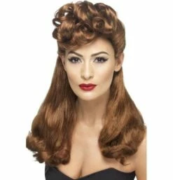 40's Vintage Pruik Auburn