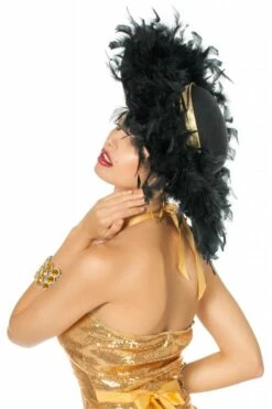 Beahoed Zwart Met Boa