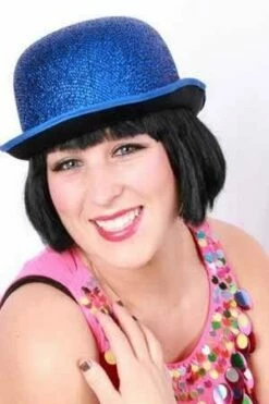 Bolhoed Lurex Glitter Blauw