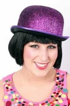 Bolhoed Lurex Glitter Paars