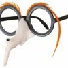 Bril Met Heksenneus En Oranje Wenkbrauwen -PruikPret Winkel bril met heksenneus en oranje wenkbrauwen