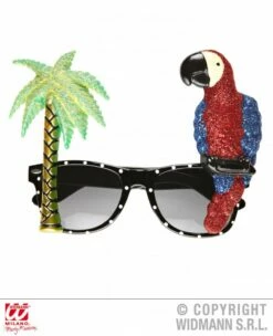 Bril Papegaai En Palmboom