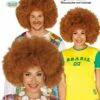 Extra Grote Bruin Afro Pruik -PruikPret Winkel extra grote bruin afro pruik