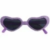 Funbril Glitter Hartjes Lila -PruikPret Winkel funbril glitter hartjes lila