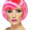 Glamour Pruik Bobline Neon Roze -PruikPret Winkel glamour pruik bobline neon roze