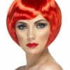 Glamour Pruik Bobline Rood -PruikPret Winkel glamour pruik bobline rood