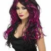 Gothic Bruid Pruik Zwart/roze -PruikPret Winkel gothic bruid pruik zwart roze