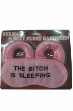 Handboeien Roze Pluche + Oogmasker