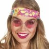 Hippiebril Roze -PruikPret Winkel hippiebril roze