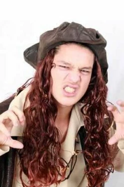 Hoed Caribbische Piraat + Bruin Haar