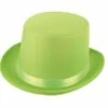 Hoge Hoed Satijn Groen -PruikPret Winkel hoge hoed satijn groen