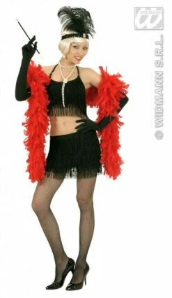 Hoofdband Zwart Met Marabou En Steen -PruikPret Winkel hoofdband zwart met marabou en steen 1