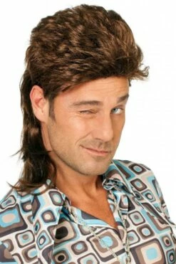 Johnny Tokkie Pruik Bruin