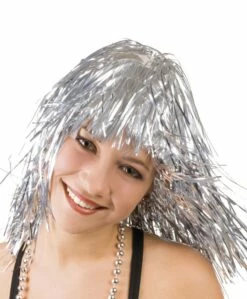 Lametta Pruik Zilver
