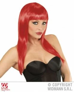 Langharige Pruik Rood