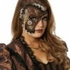 Luxe Halve Masker Steampunk -PruikPret Winkel luxe halve masker steampunk
