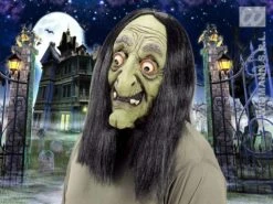 Masker Heks Met Pruik
