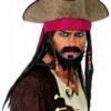 Piraten Hoed Met Bruine Dreadlocks -PruikPret Winkel piraten hoed met bruine dreadlocks