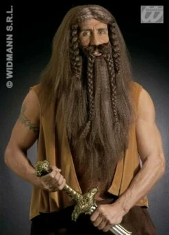 Pruik Barbaar Met Snor