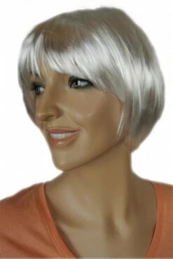 Pruik Bobline Kort Wit Miranda