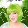 Pruik Bobline Sensation Fluor Groen -PruikPret Winkel pruik bobline sensation fluor groen