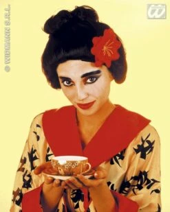 Pruik Geisha Met Bloem