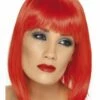 Pruik Glam Neon Rood -PruikPret Winkel pruik glam neon rood