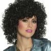 Pruik Krul Club Zwart -PruikPret Winkel pruik krul club zwart