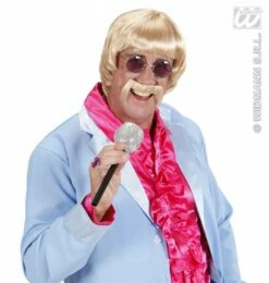 Nieuwkomers 9 Pruik Met Snor En Bril 60's Blond