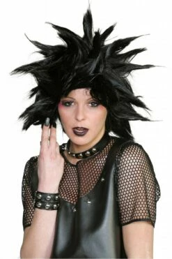 Pruik Punker Zwart