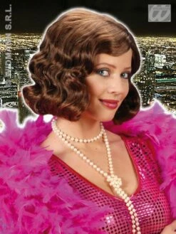 Pruik Roaring 20's Bruin