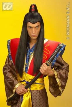 Pruik Samurai Lang