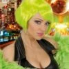 Pruik Valentina Neon Groen -PruikPret Winkel pruik valentina neon groen